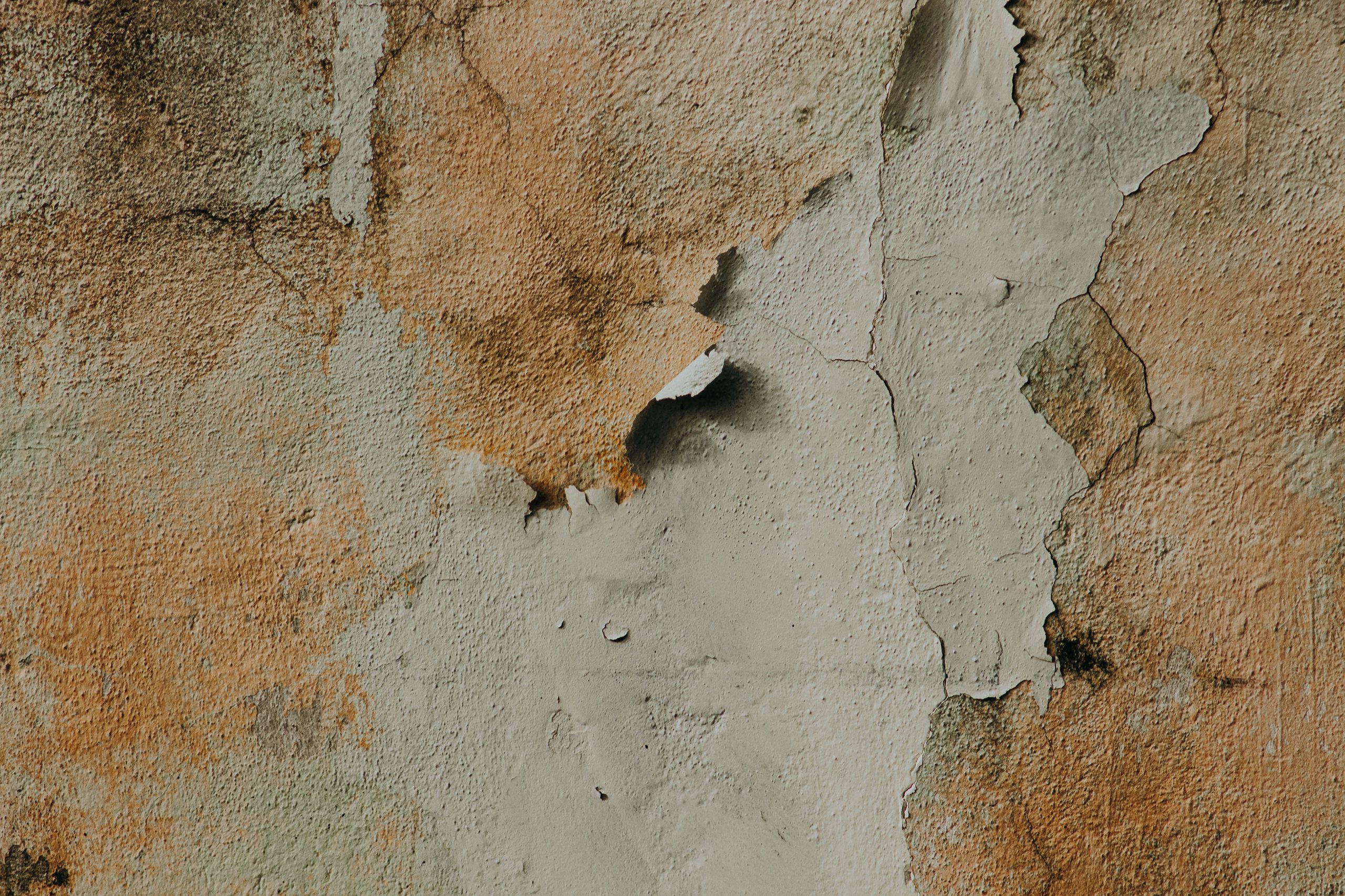 Mur décrépi aux couleurs naturelles délavées