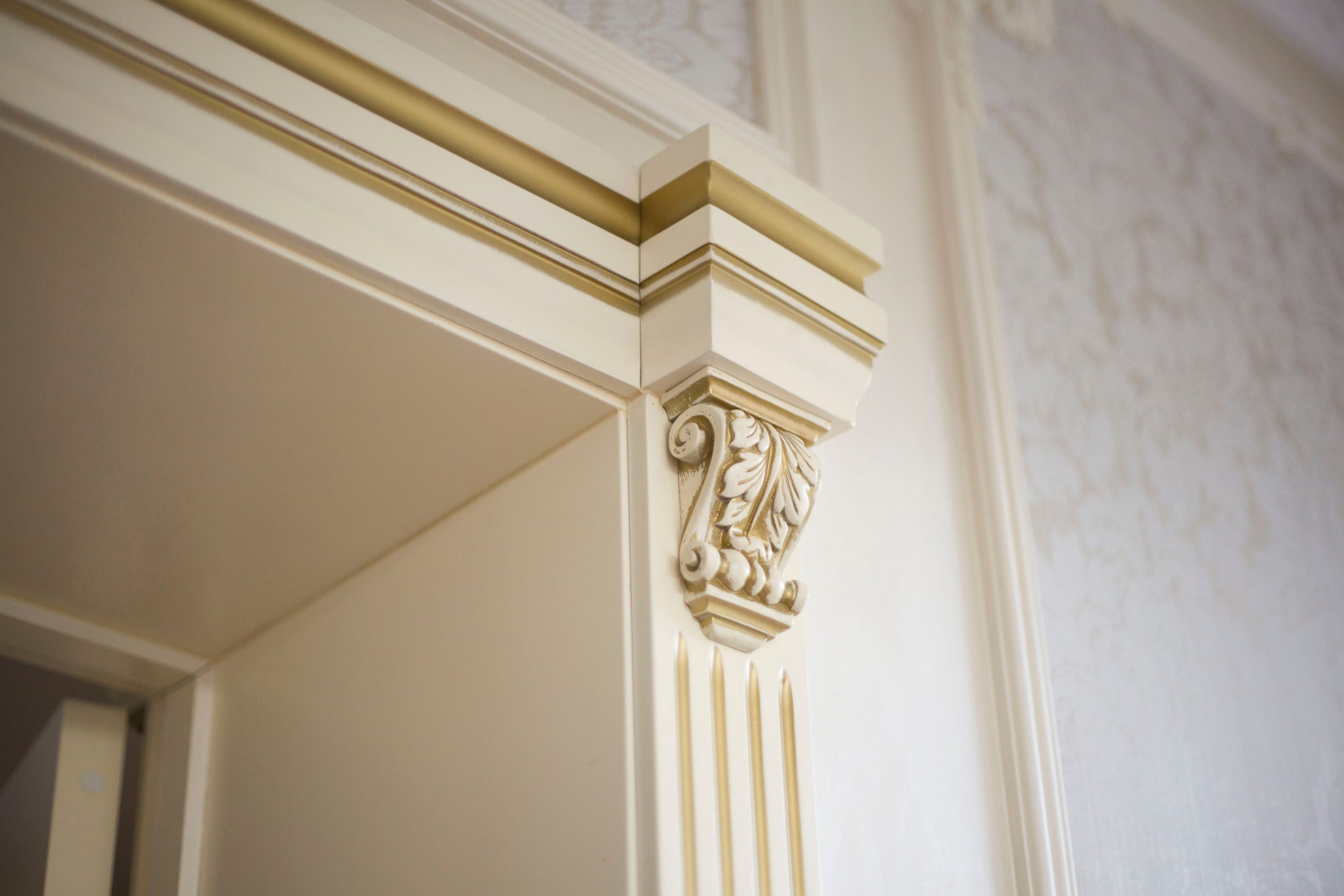 Détail moulure ornementale style design classique